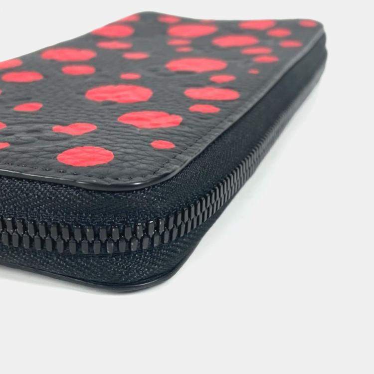 مملوكة مسبقًا Louis Vuitton Monogram Empreinte Zippy Vertical Black Red Leather Long Wallet