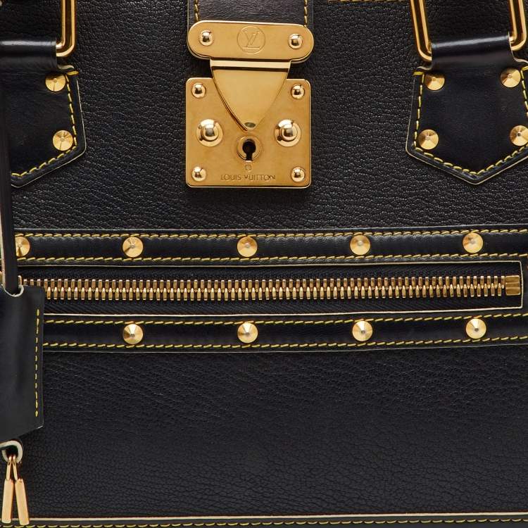 Pre Owned Louis Vuitton Black Suhali Leather Le Fabuleux Bag