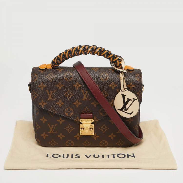 Pre Owned Louis Vuitton Monogram Canvas Braided Pochette Metis Bag