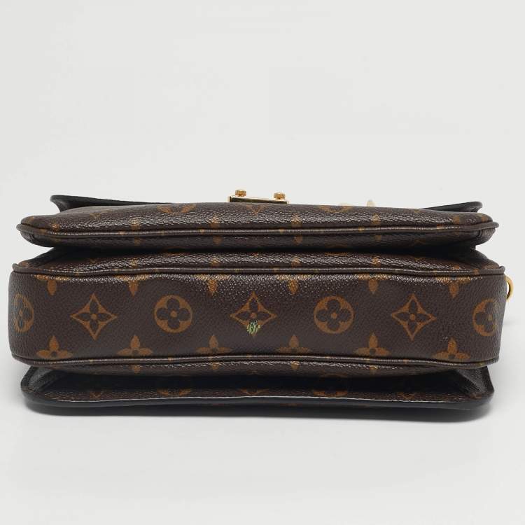 Pre Owned Louis Vuitton Monogram Canvas Braided Pochette Metis Bag
