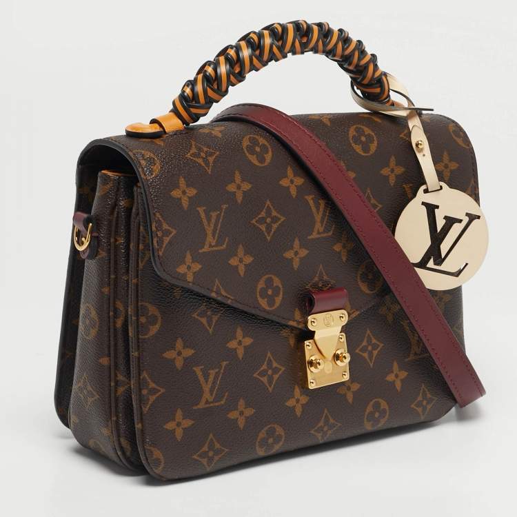 Pre Owned Louis Vuitton Monogram Canvas Braided Pochette Metis Bag