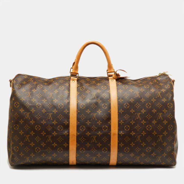Pre Owned Louis Vuitton Monogram Canvas Keepall Bandoulière 60 Bag