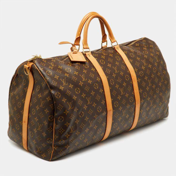 Pre Owned Louis Vuitton Monogram Canvas Keepall Bandoulière 60 Bag