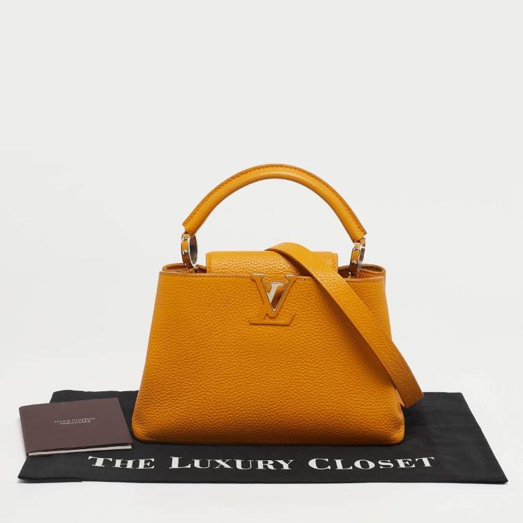 Pre Owned Louis Vuitton Safran Leather Capucines BB Bag