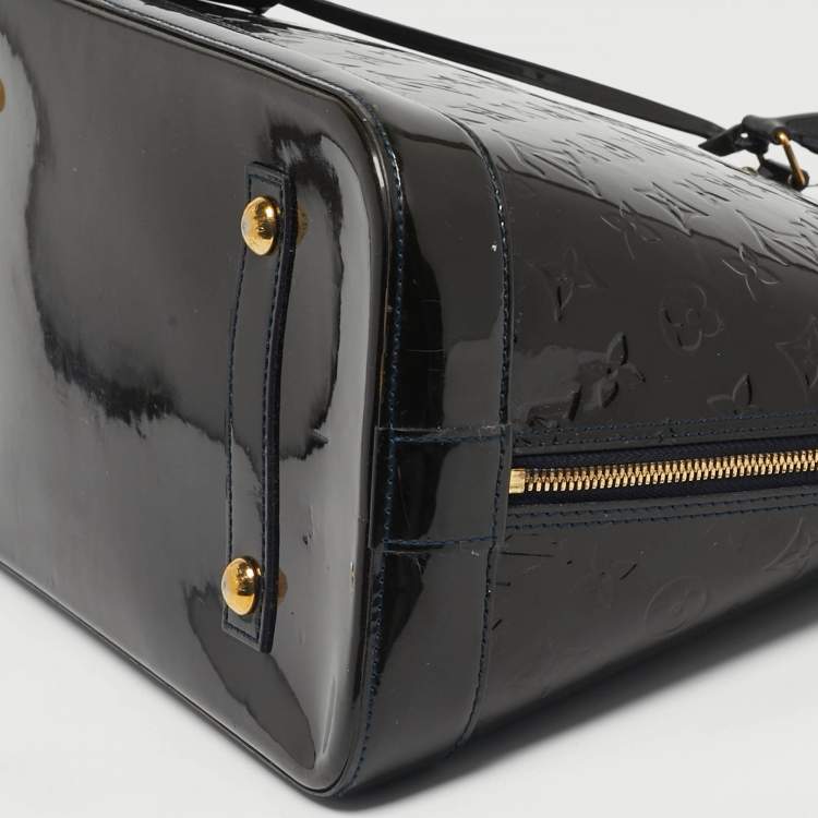 Pre Owned Louis Vuitton Vert Bronze Monogram Vernis Alma GM Bag