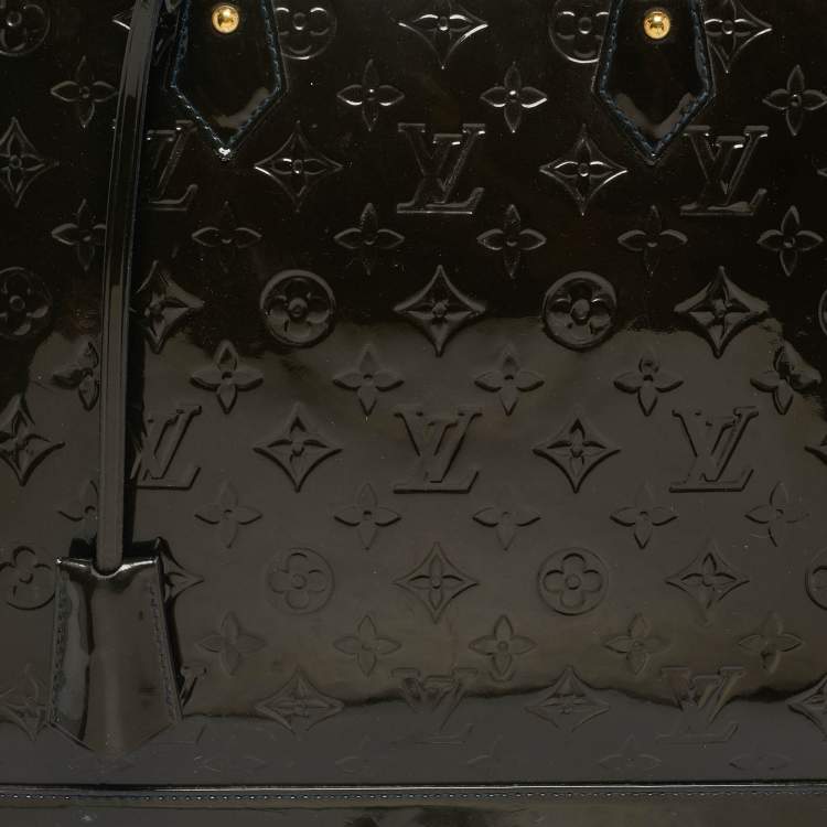 Pre Owned Louis Vuitton Vert Bronze Monogram Vernis Alma GM Bag