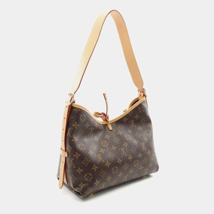 Pre Owned Louis Vuitton Carryall PM Brown Monogram Canvas Shoulder Bag