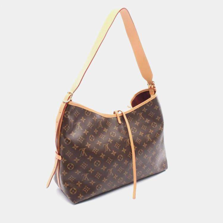 Pre Owned Louis Vuitton Carryall NM MM Brown Monogram Canvas Shoulder Bag
