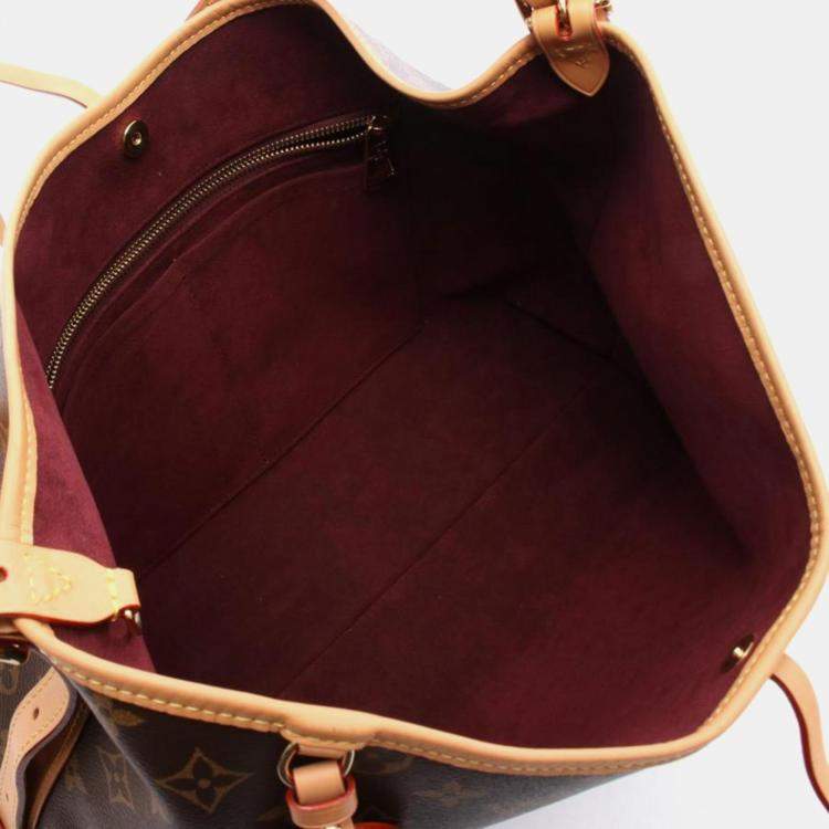 Pre Owned Louis Vuitton Carryall NM MM Brown Monogram Canvas Shoulder Bag