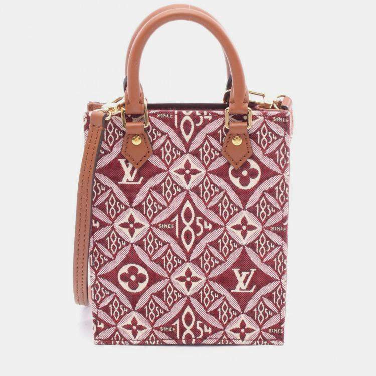 Pre Owned Louis Vuitton Since 1854 Petit Sac Plat Red Canvas Tote Bag