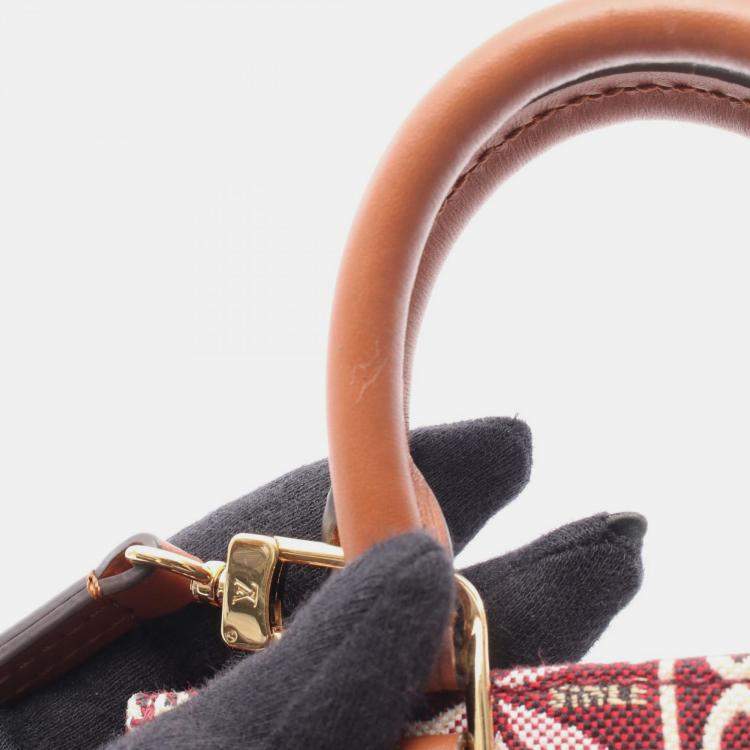 Pre Owned Louis Vuitton Since 1854 Petit Sac Plat Red Canvas Tote Bag