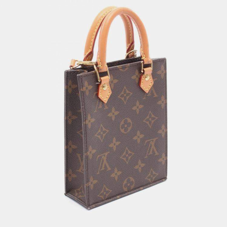 Pre Owned Louis Vuitton Sac Plat Brown Canvas Tote Bag