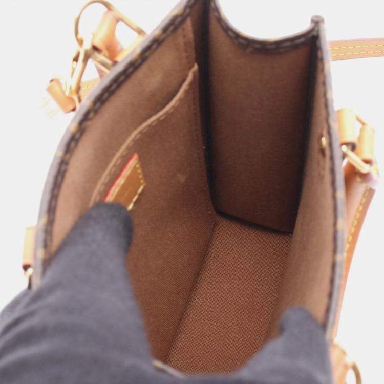 Pre Owned Louis Vuitton Sac Plat Brown Canvas Tote Bag