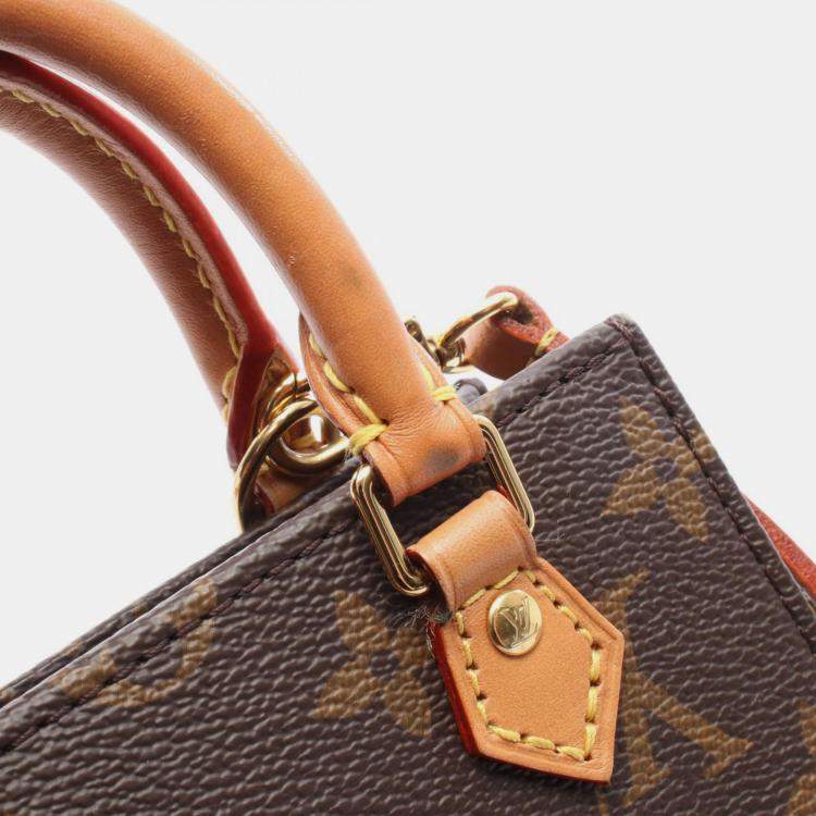 Pre Owned Louis Vuitton Sac Plat Brown Canvas Tote Bag