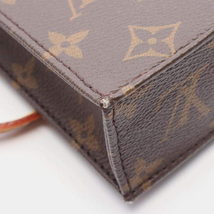 Pre Owned Louis Vuitton Sac Plat Brown Canvas Tote Bag