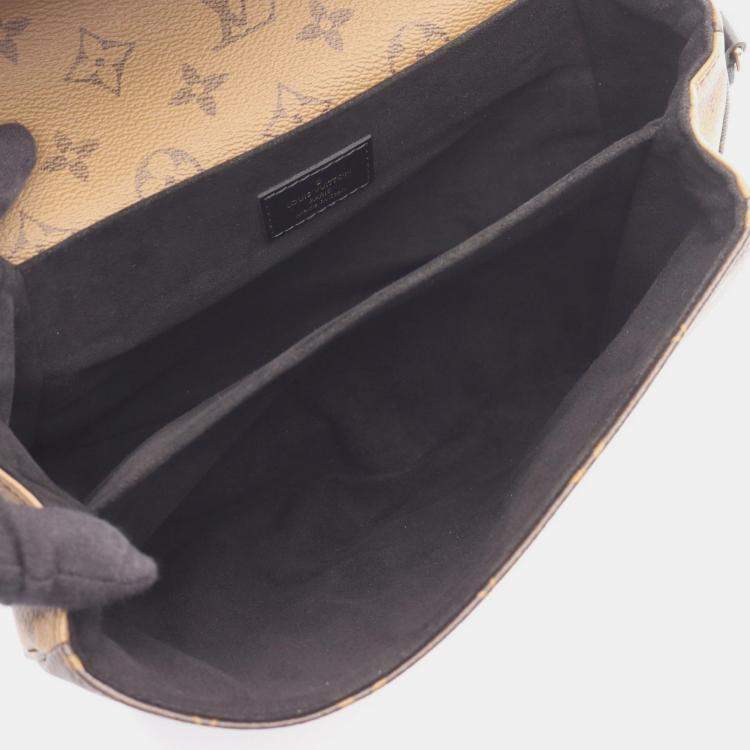 Pre Owned Louis Vuitton Metis Brown Monogram Canvas Shoulder Bag