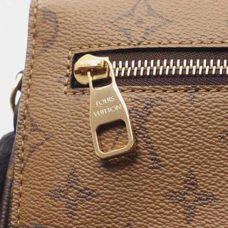 Pre Owned Louis Vuitton Metis Brown Monogram Canvas Shoulder Bag