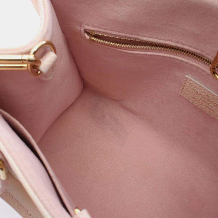 Pre Owned Louis Vuitton On The Go PM LV Pink Empreinte Monogram Leather Tote Bag