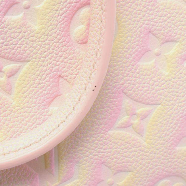 Pre Owned Louis Vuitton On The Go PM LV Pink Empreinte Monogram Leather Tote Bag