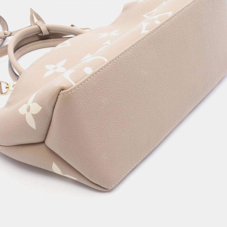 مملوكة مسبقًا Louis Vuitton Neutrals Bicolor Empreinte Monogram Giant Top Handle Bag