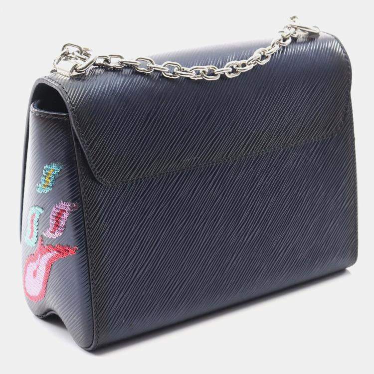 Pre Owned Louis Vuitton Twist MM Navy Epi Leather Chain Shoulder Bag
