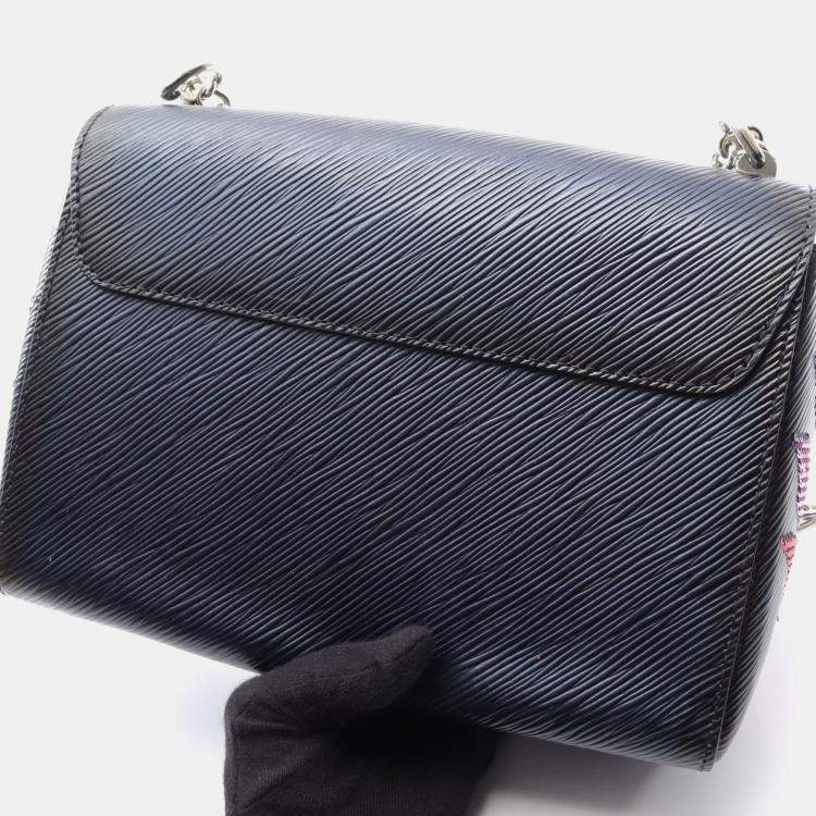 Pre Owned Louis Vuitton Twist MM Navy Epi Leather Chain Shoulder Bag