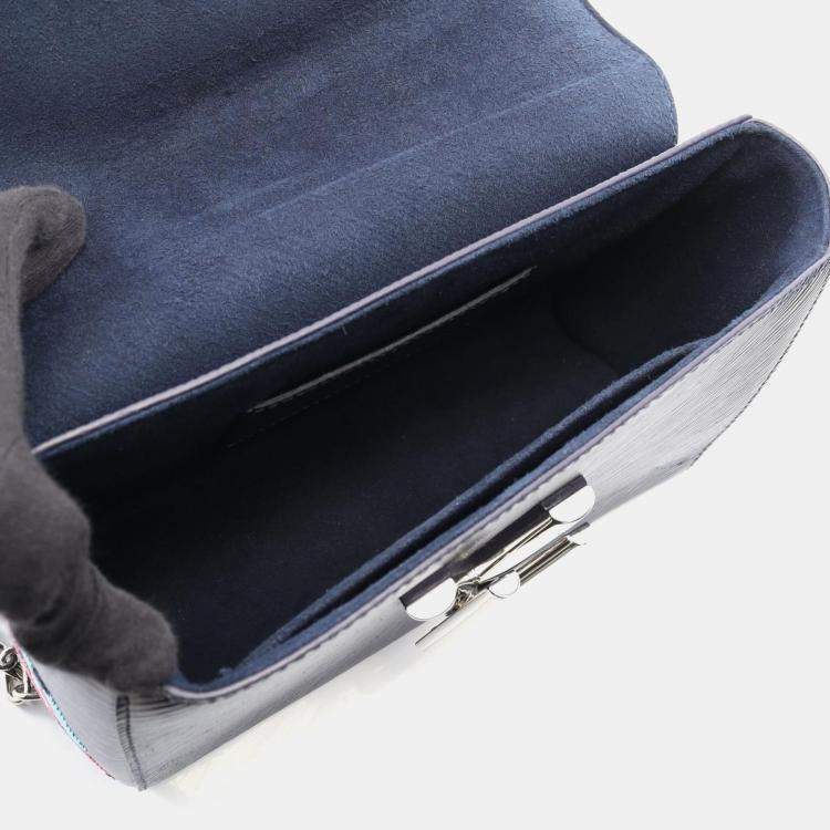 Pre Owned Louis Vuitton Twist MM Navy Epi Leather Chain Shoulder Bag