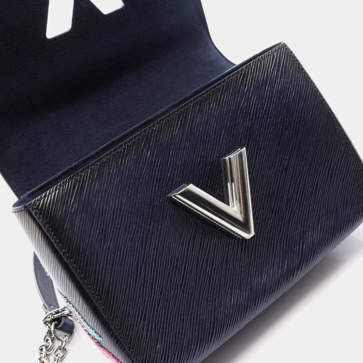 Pre Owned Louis Vuitton Twist MM Navy Epi Leather Chain Shoulder Bag