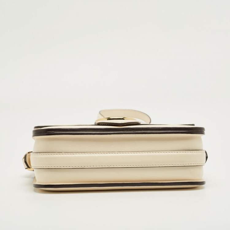 Pre Owned Louis Vuitton Cream Leather LV Pont 9 Bag