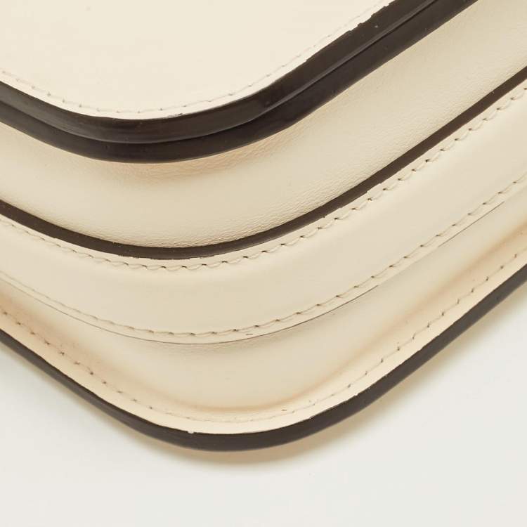 Pre Owned Louis Vuitton Cream Leather LV Pont 9 Bag