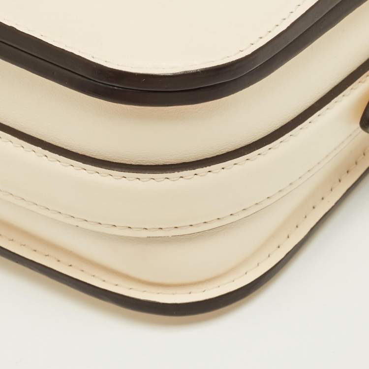 Pre Owned Louis Vuitton Cream Leather LV Pont 9 Bag