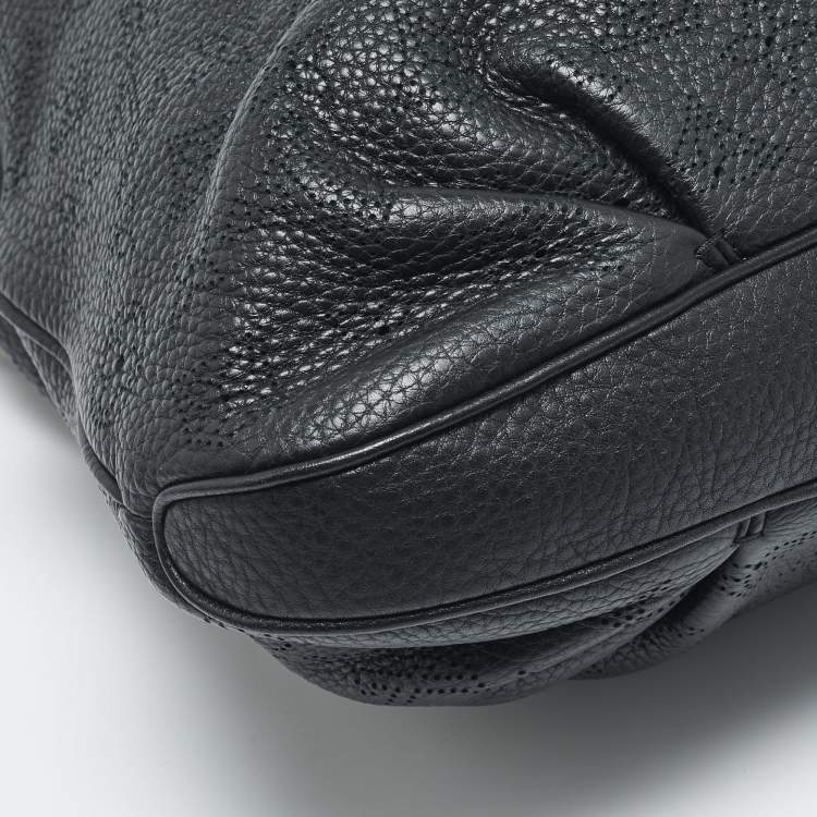 Pre Owned Louis Vuitton Black Monogram Mahina Leather Selene PM Bag