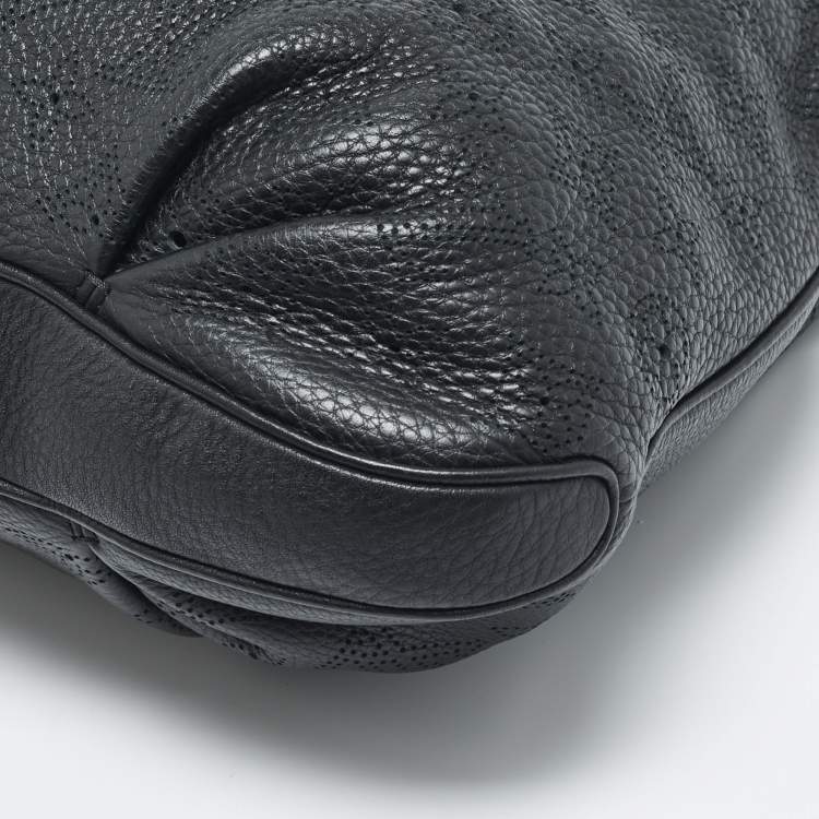 Pre Owned Louis Vuitton Black Monogram Mahina Leather Selene PM Bag