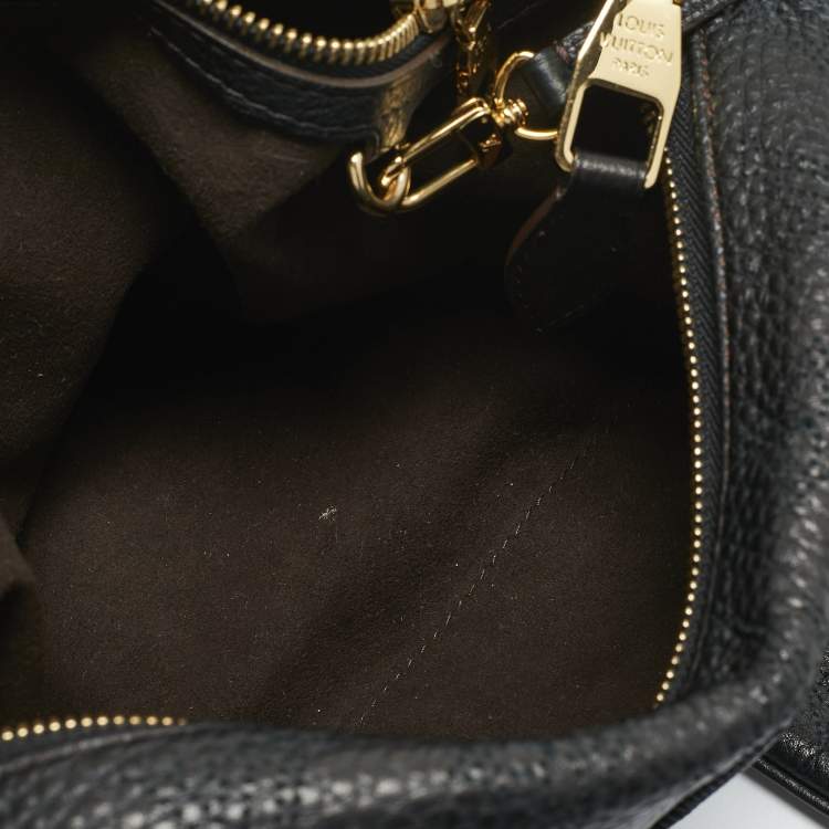 Pre Owned Louis Vuitton Black Monogram Mahina Leather Selene PM Bag