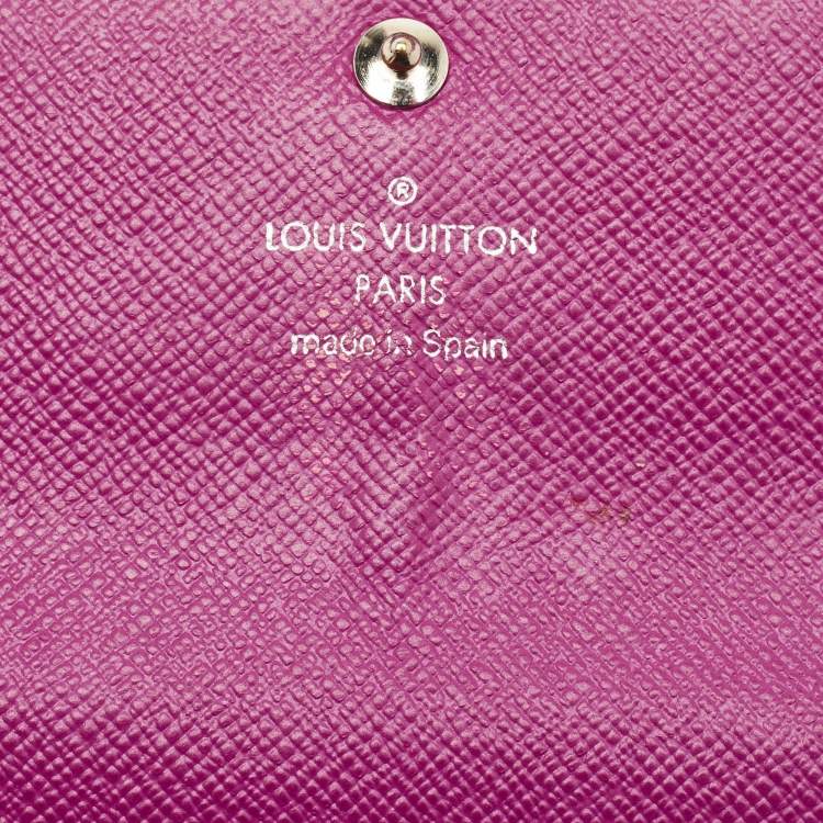 Pre Owned Louis Vuitton Cassis Epi Leather Sarah Wallet