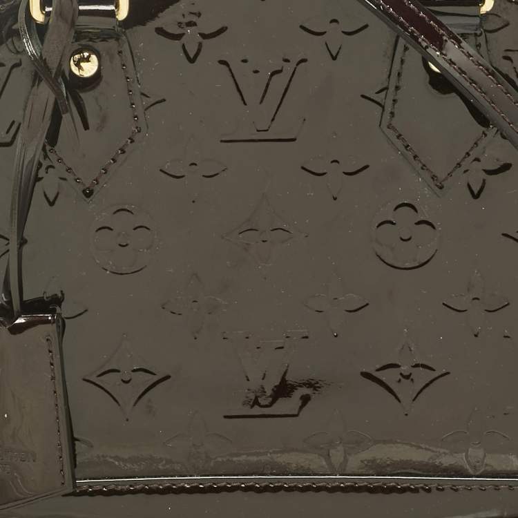 Pre Owned Louis Vuitton Amarante Monogram Vernis Alma BB Bag