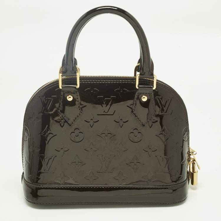 Pre Owned Louis Vuitton Amarante Monogram Vernis Alma BB Bag