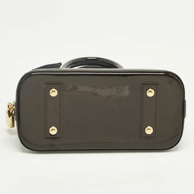 Pre Owned Louis Vuitton Amarante Monogram Vernis Alma BB Bag