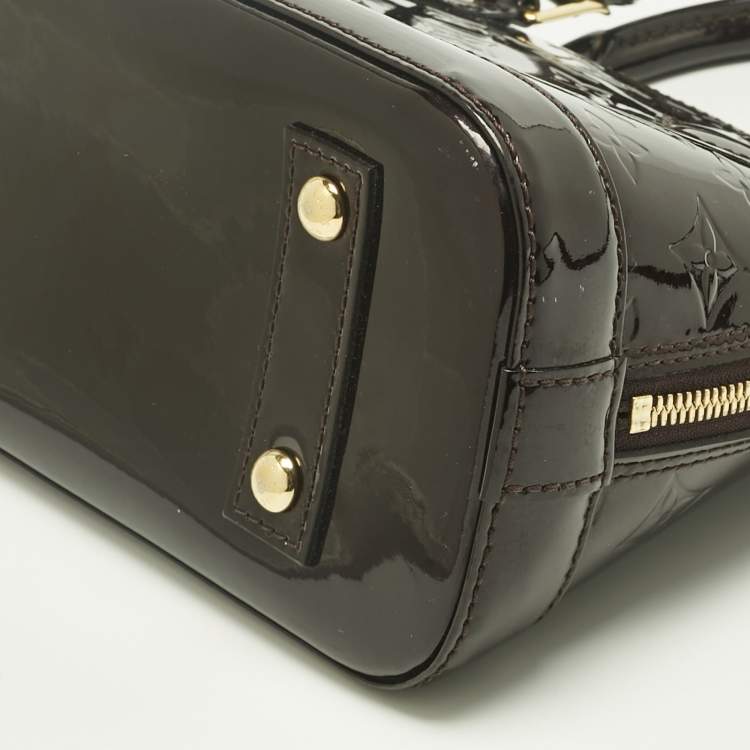 Pre Owned Louis Vuitton Amarante Monogram Vernis Alma BB Bag