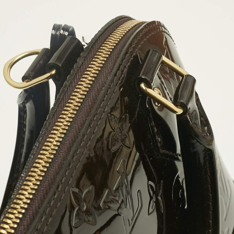 Pre Owned Louis Vuitton Amarante Monogram Vernis Alma BB Bag