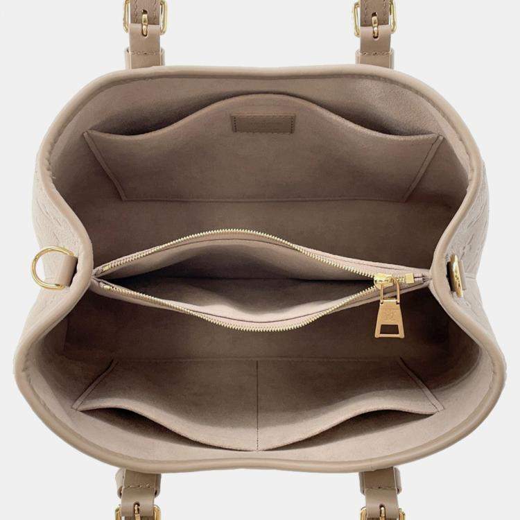 Pre Owned Louis Vuitton Babylone PM Grey Monogram Empreinte Leather Tote Bag