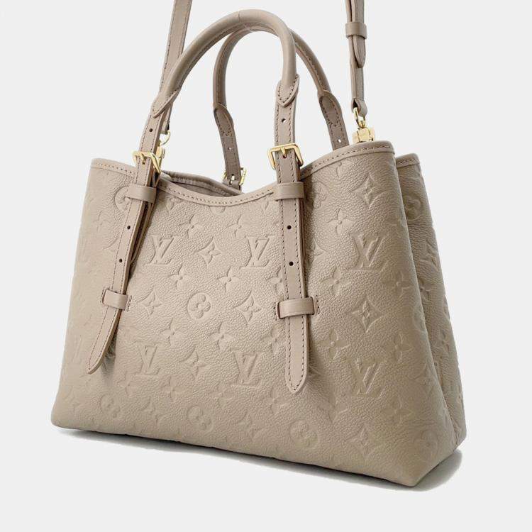 Pre Owned Louis Vuitton Babylone PM Grey Monogram Empreinte Leather Tote Bag