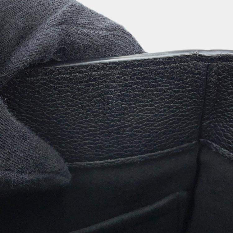 Pre Owned Louis Vuitton On My Side PM Black, Brown Calfskin Leather Top Handle Bag