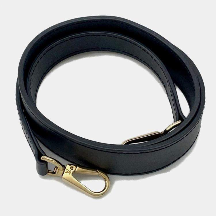 Pre Owned Louis Vuitton On My Side PM Black, Brown Calfskin Leather Top Handle Bag