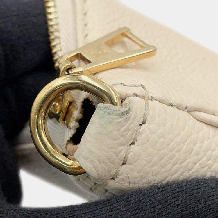 Pre Owned Louis Vuitton Multi Pochette Accessoires Cream Monogram Empreinte Calfskin Leather Crossbody Bag