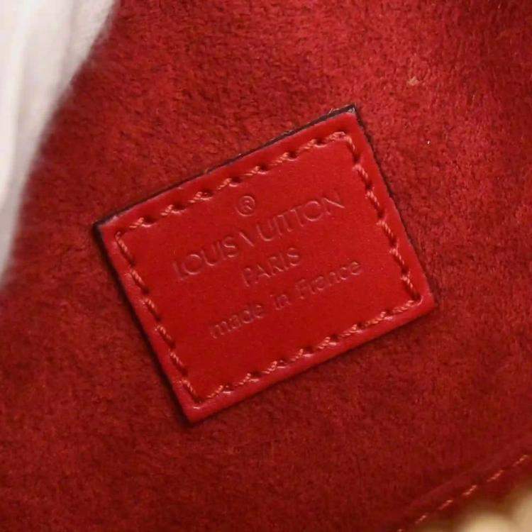 Pre Owned Louis Vuitton Sablon Red Epi Leather Top Handle Bag