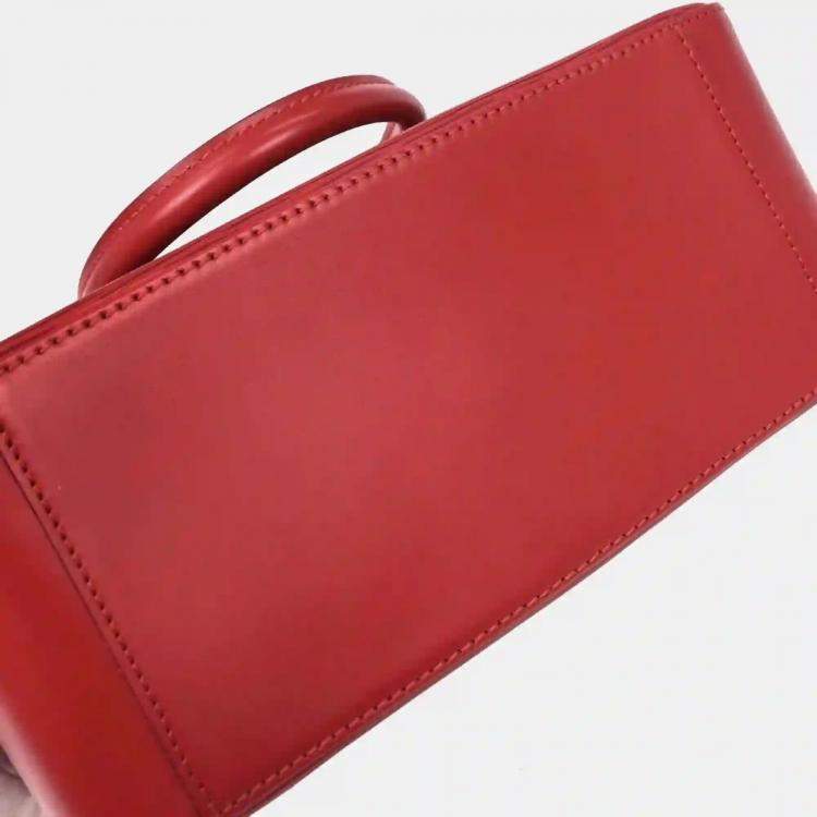 Pre Owned Louis Vuitton Sablon Red Epi Leather Top Handle Bag