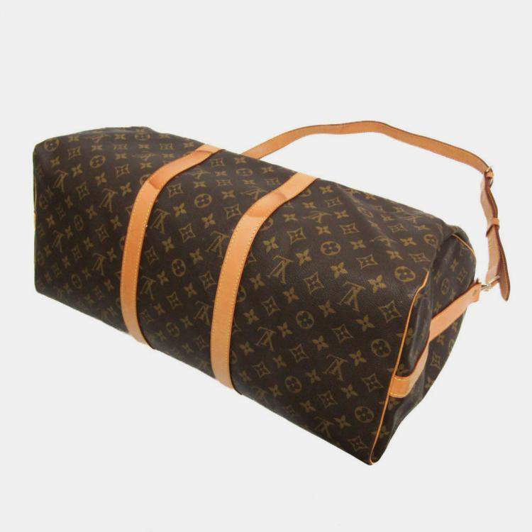 Pre Owned Louis Vuitton Keepall Bandouliere 50 Monogram Canvas Duffel Bag
