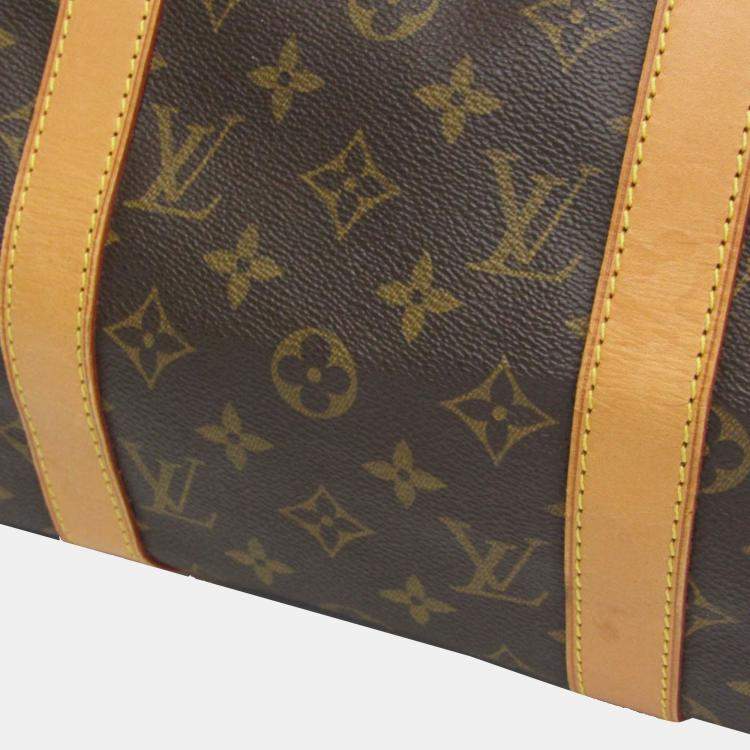 Pre Owned Louis Vuitton Keepall Bandouliere 50 Monogram Canvas Duffel Bag