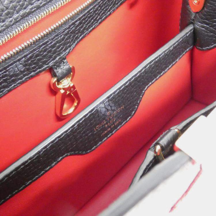 Pre Owned Louis Vuitton Capucines BB Taurillon Leather Top Handle Bag